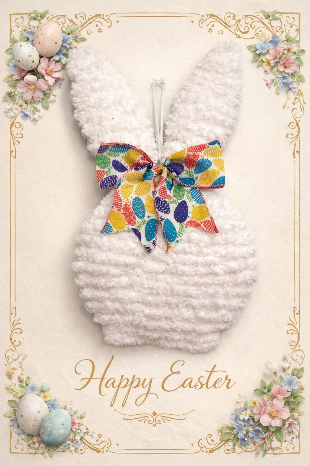 Easter Oh Bunny white wreath