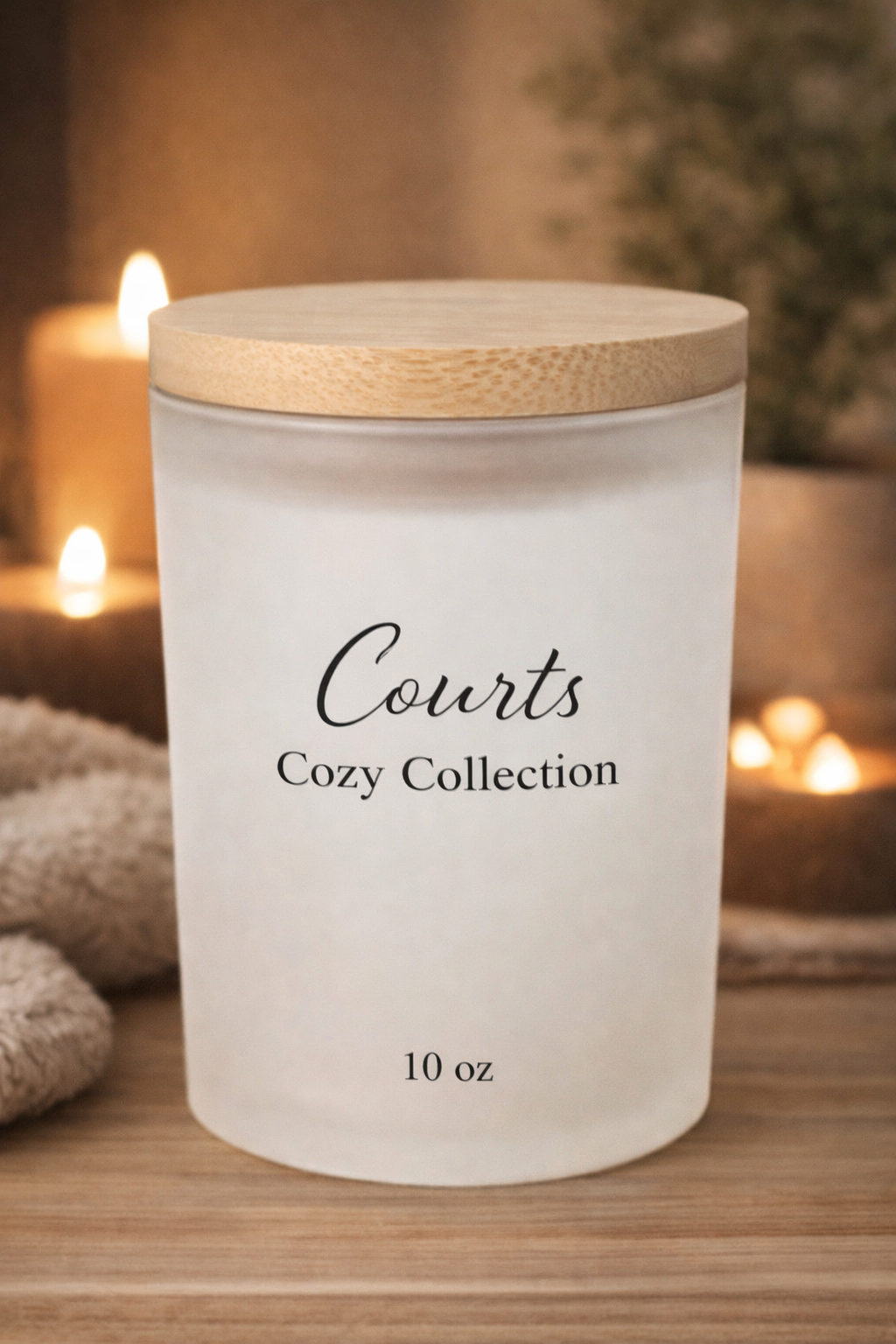 Frosted  10 oz  single wick Soy Candle
