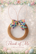 Easter Brown and Pink Bunny wreath