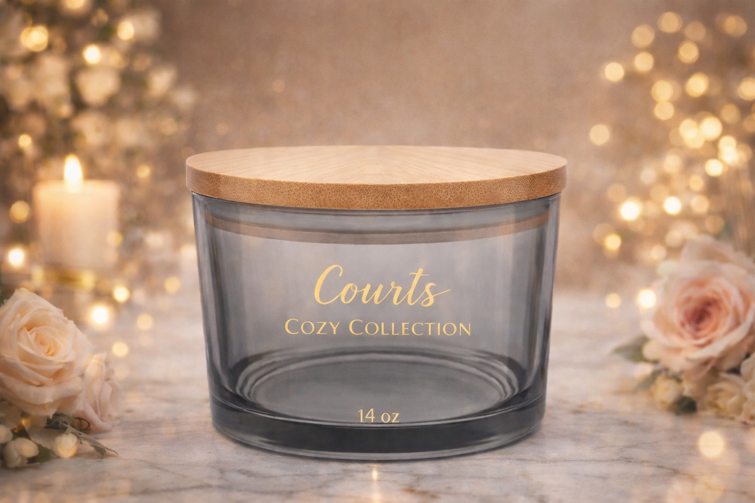 Smoke Grey 14 oz  3 wick Soy Candle