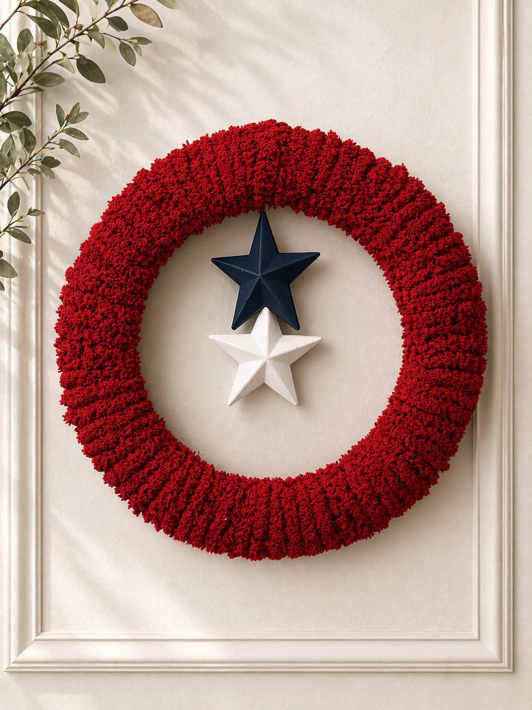 Red white blue 14 inch wreath 1