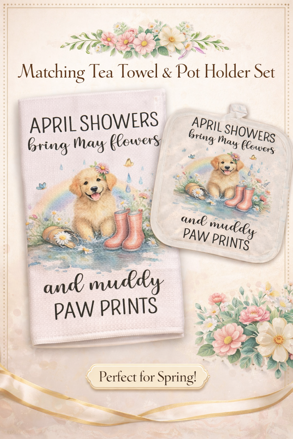 Tea Towel Pot Holder Bundle