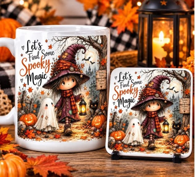 Spooky Magic Mug and Coaster