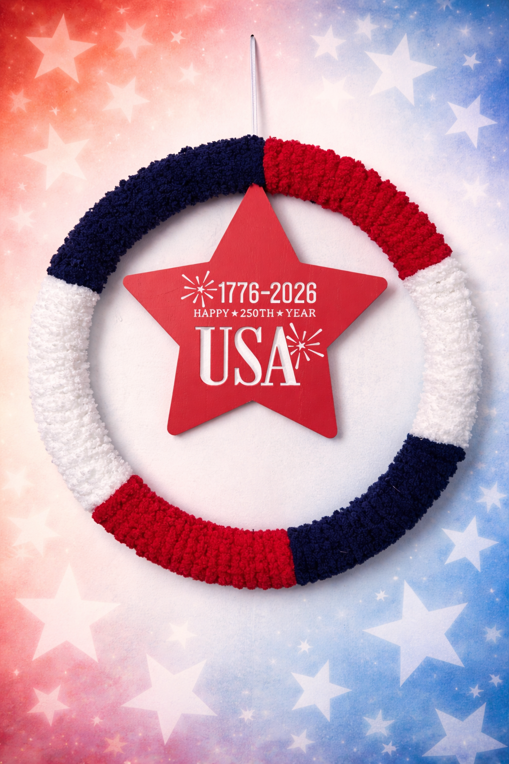 250th 20 inch wreath