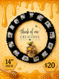 14 in beehive wreath