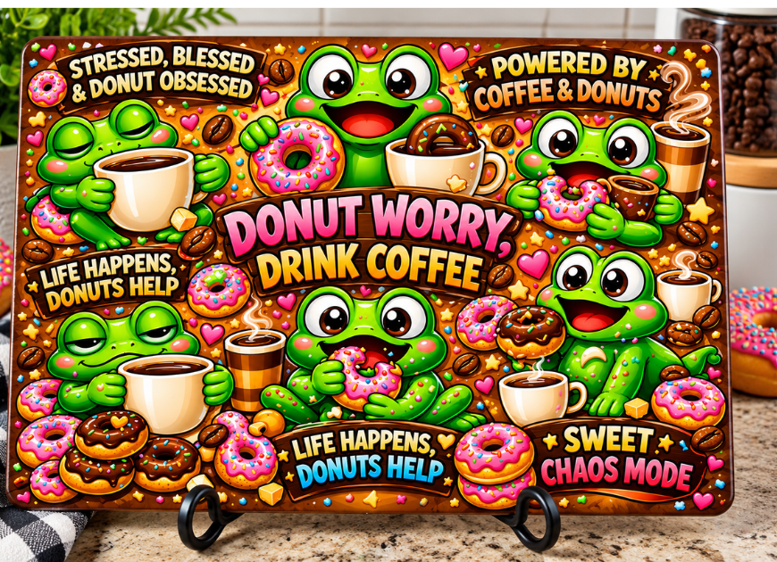 Donut Worry Cutting Board