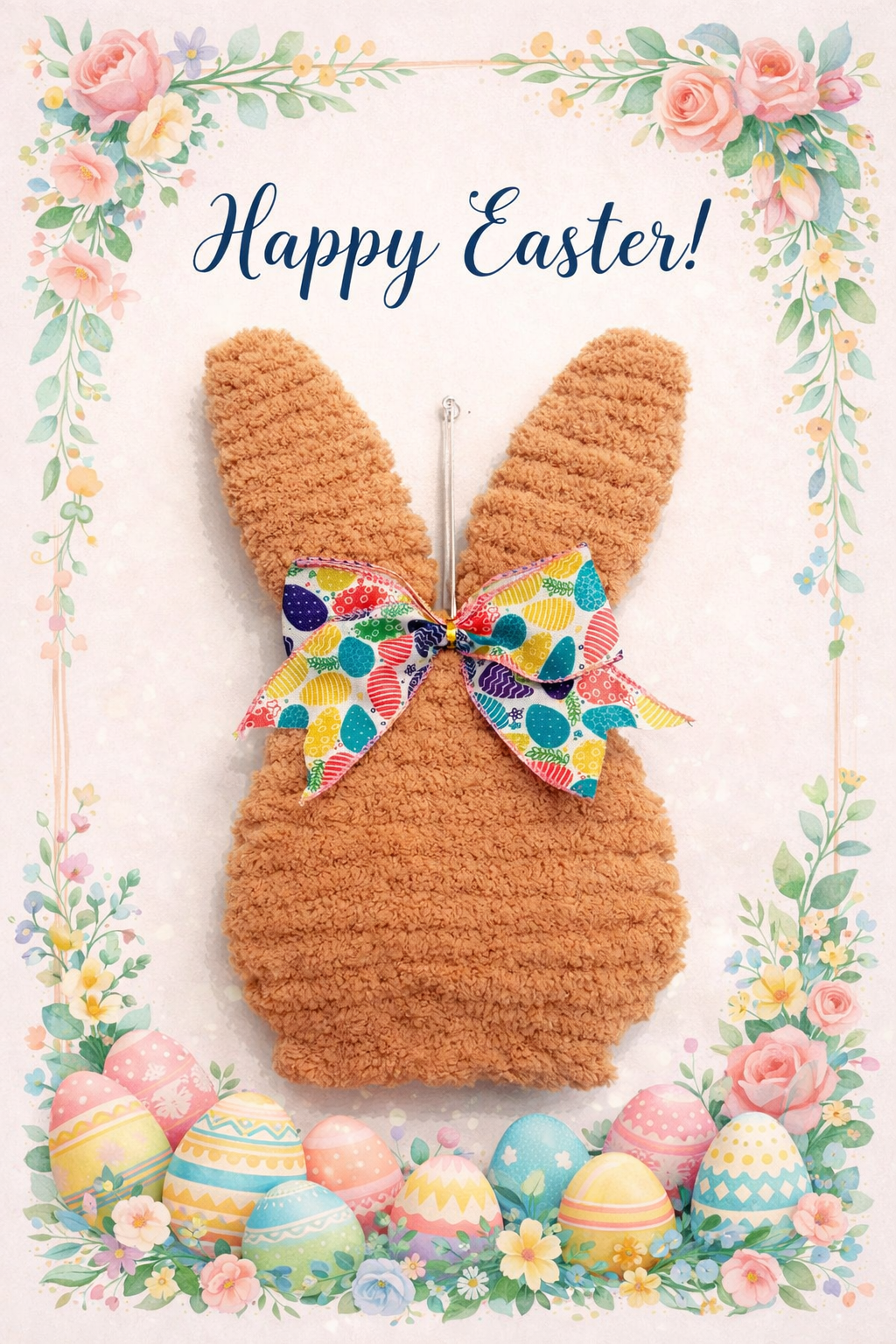 Easter Oh Bunny tan wreath