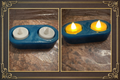 Resin Double tea light holder