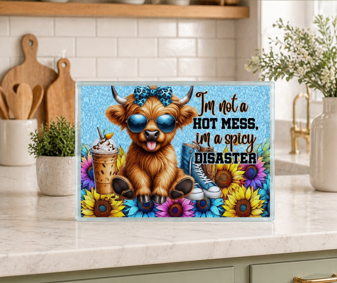 Hot mess cutting board