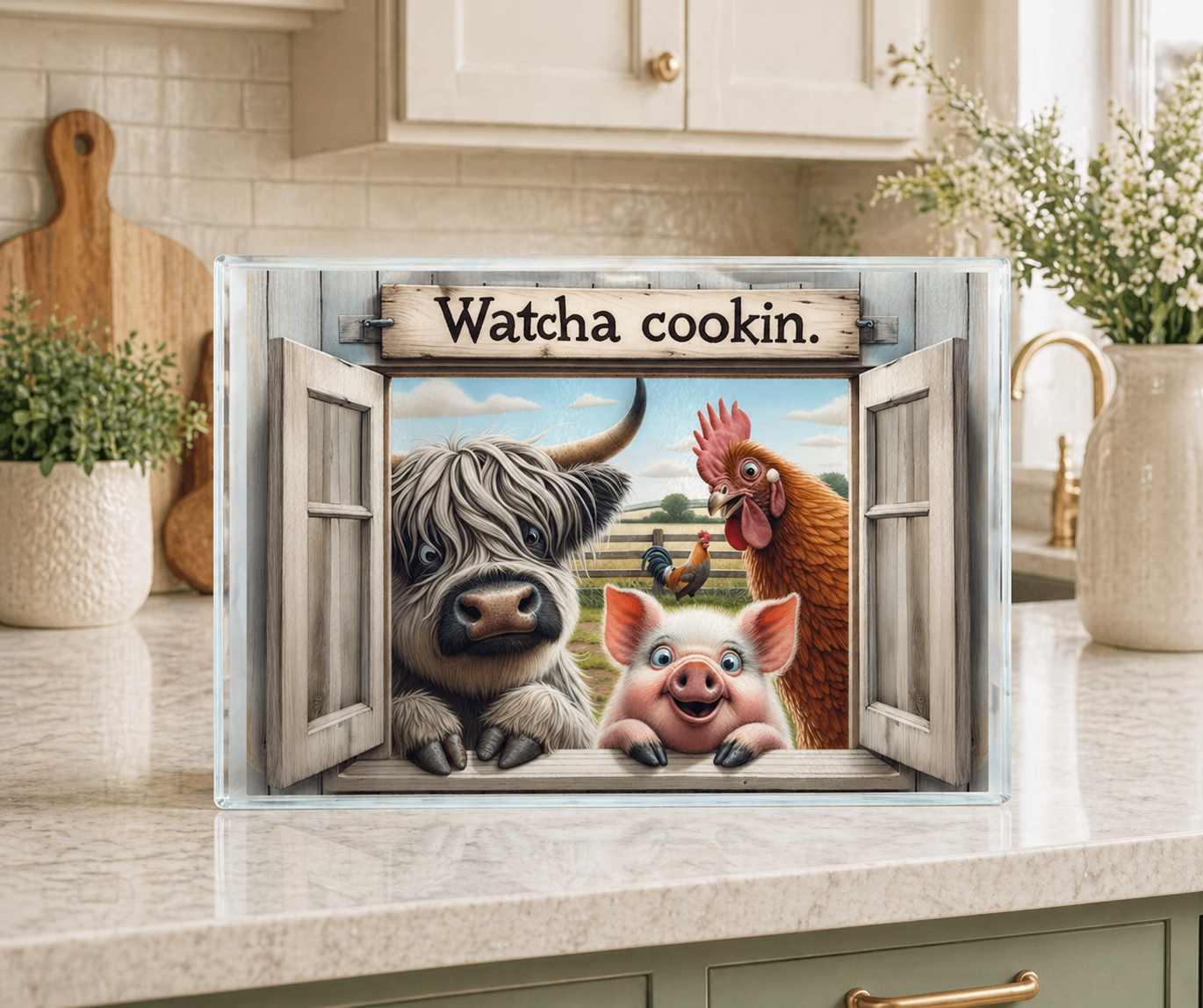 Watcha Cookin Cutting Board