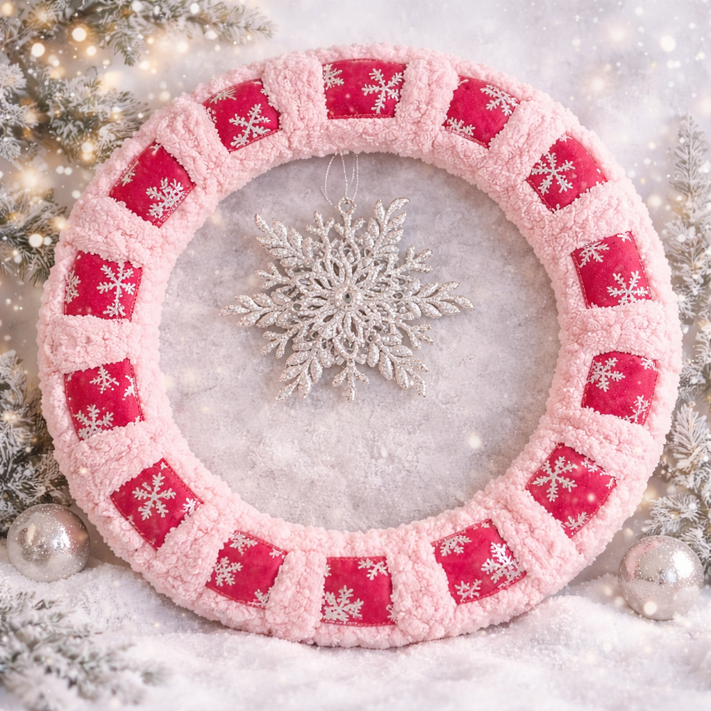 14 inch  Pink Wreath