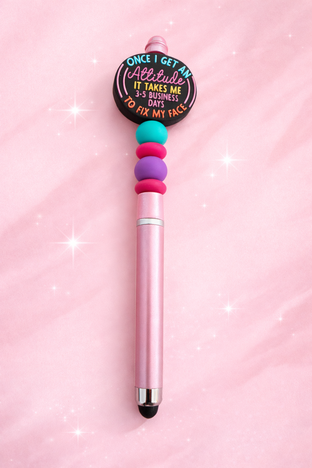 Pink Attitude Stylus Pen