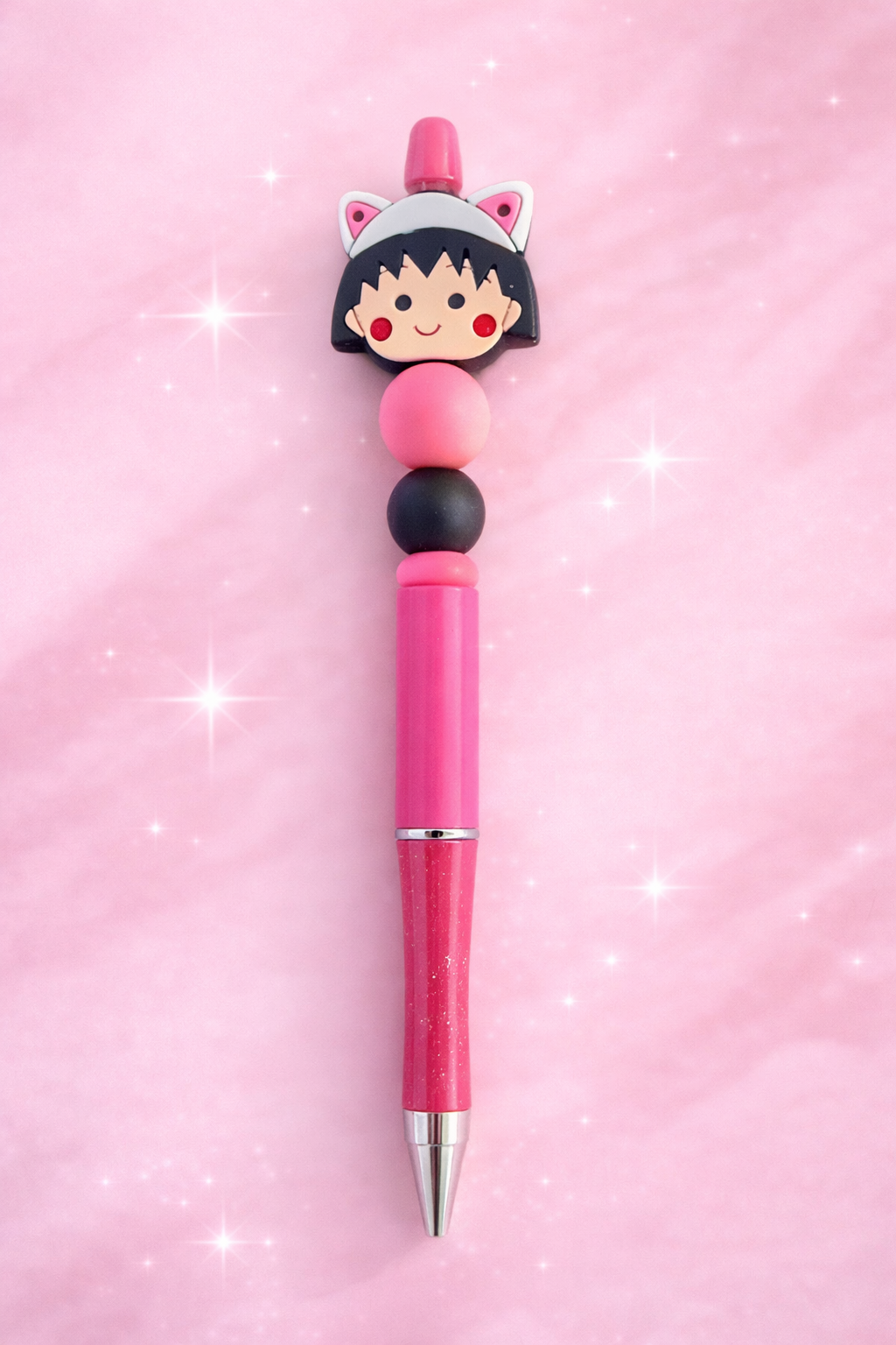 Pink character pen