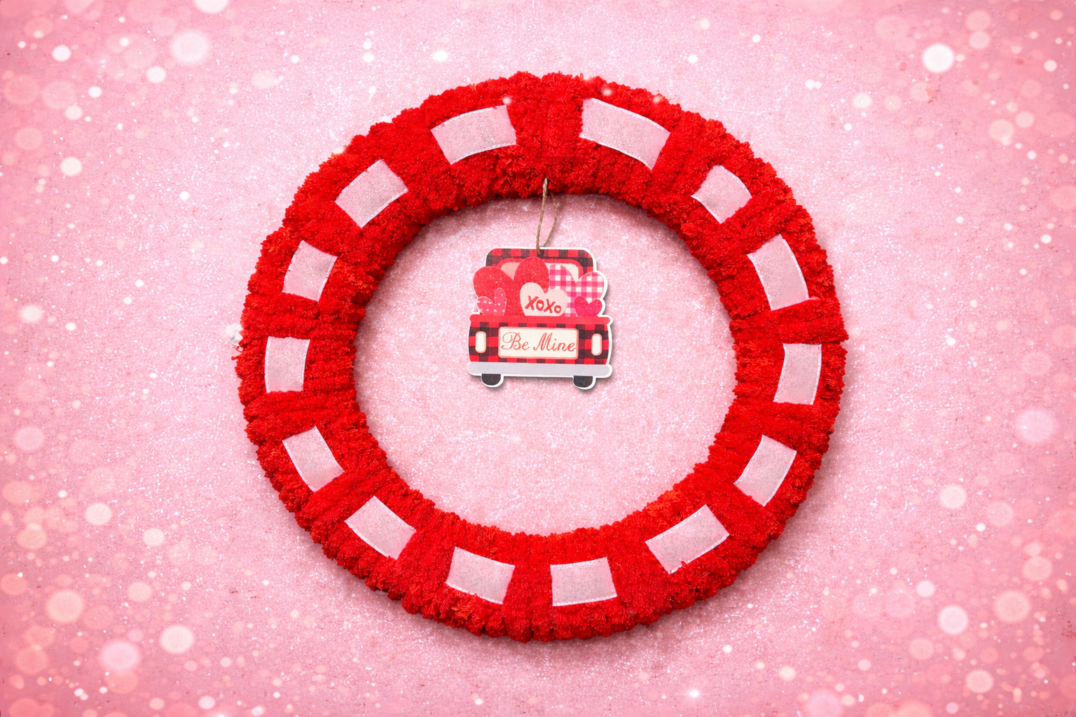 14 inch  Red truck wreath