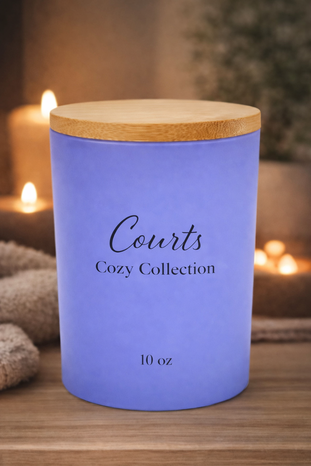 Purple 10 oz  single wick Soy Candle