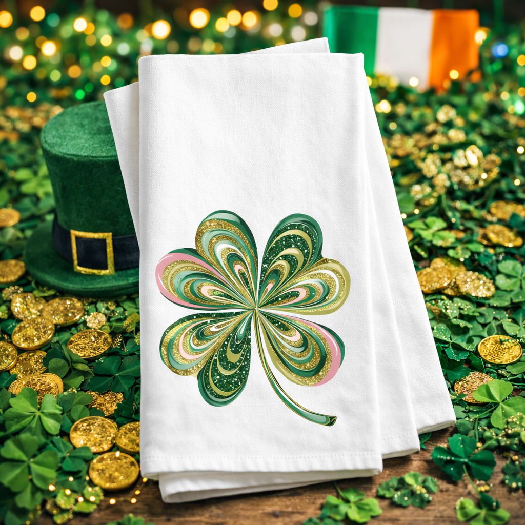 St. Patty's  Shamrock tea towel