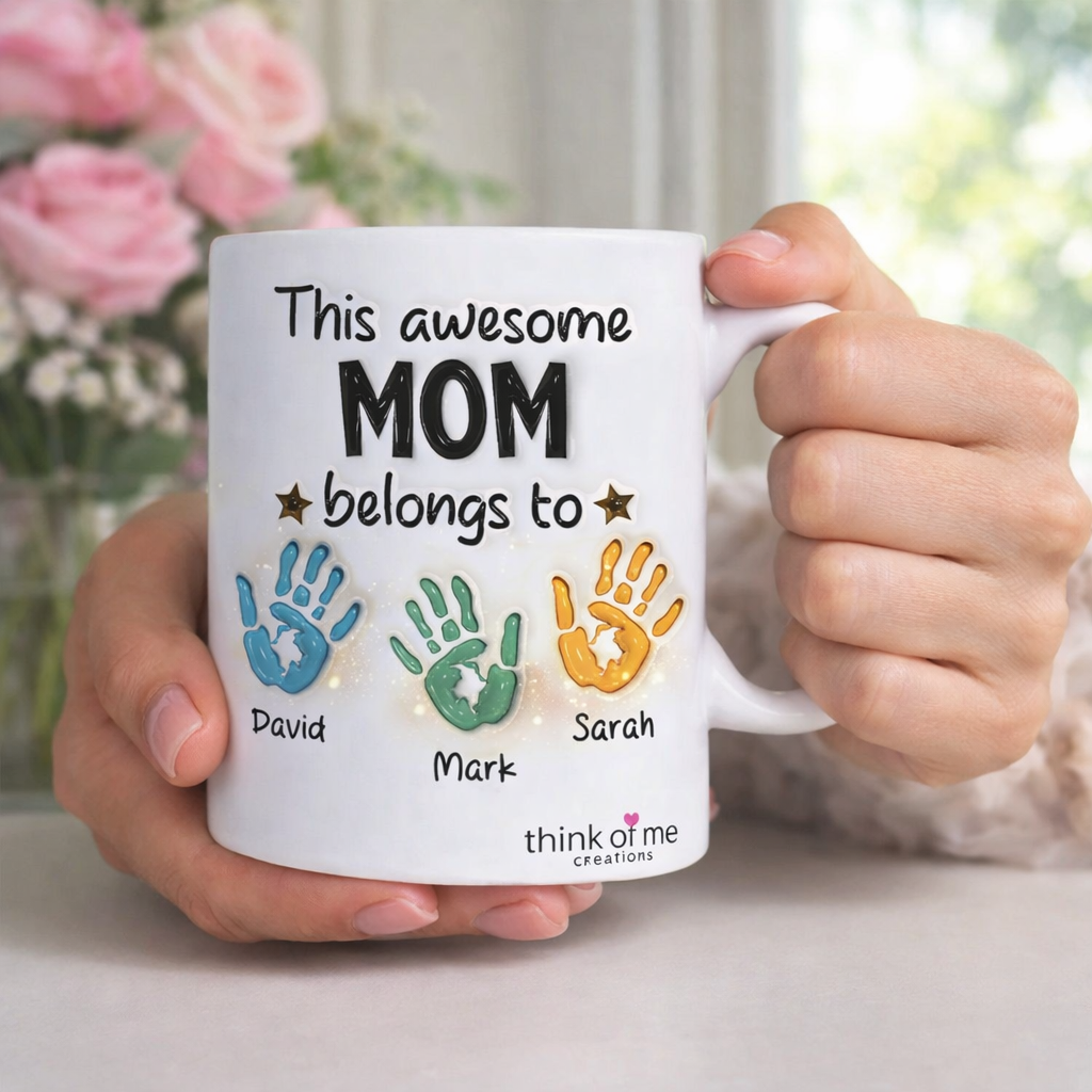 Mom handprints 15oz Mug