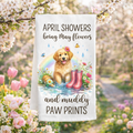 Spring Dog Tea Towel