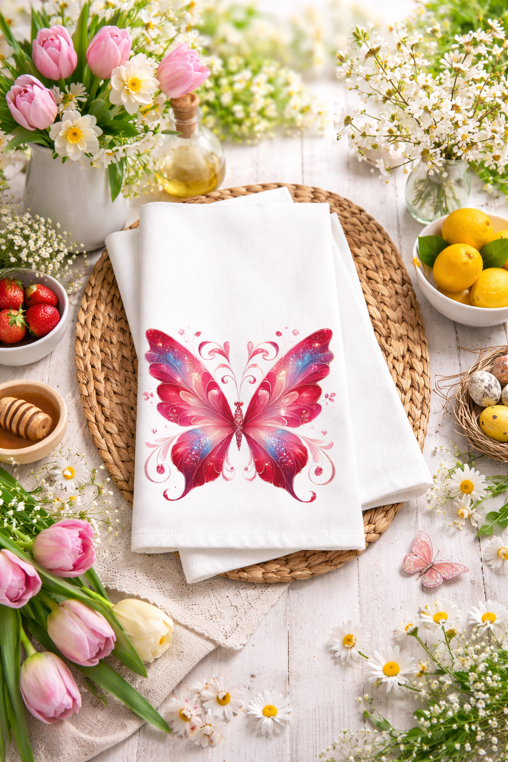 Spring Butterfly 1 Tea Towel