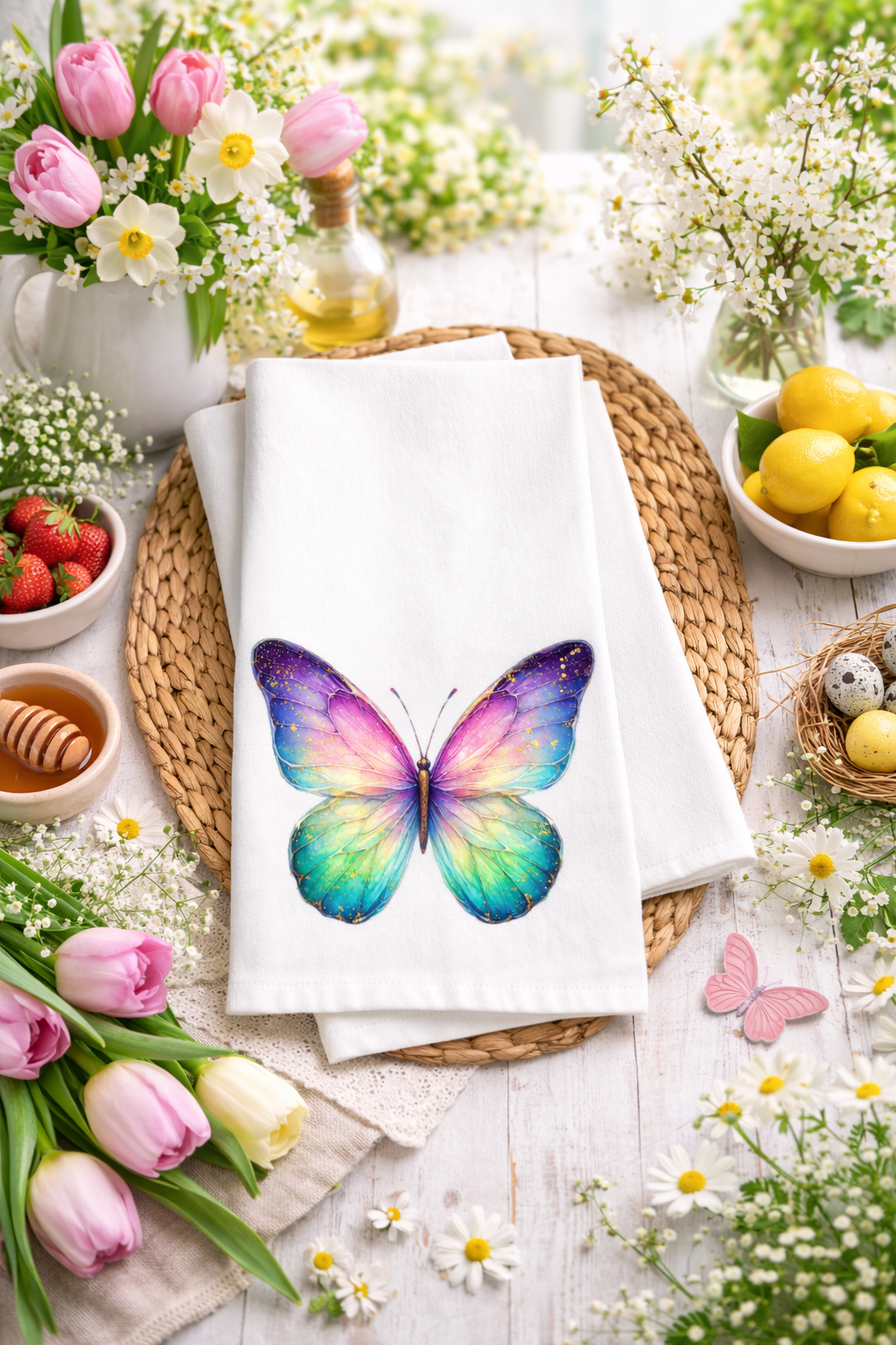 Spring Butterfly 6 Tea Towel