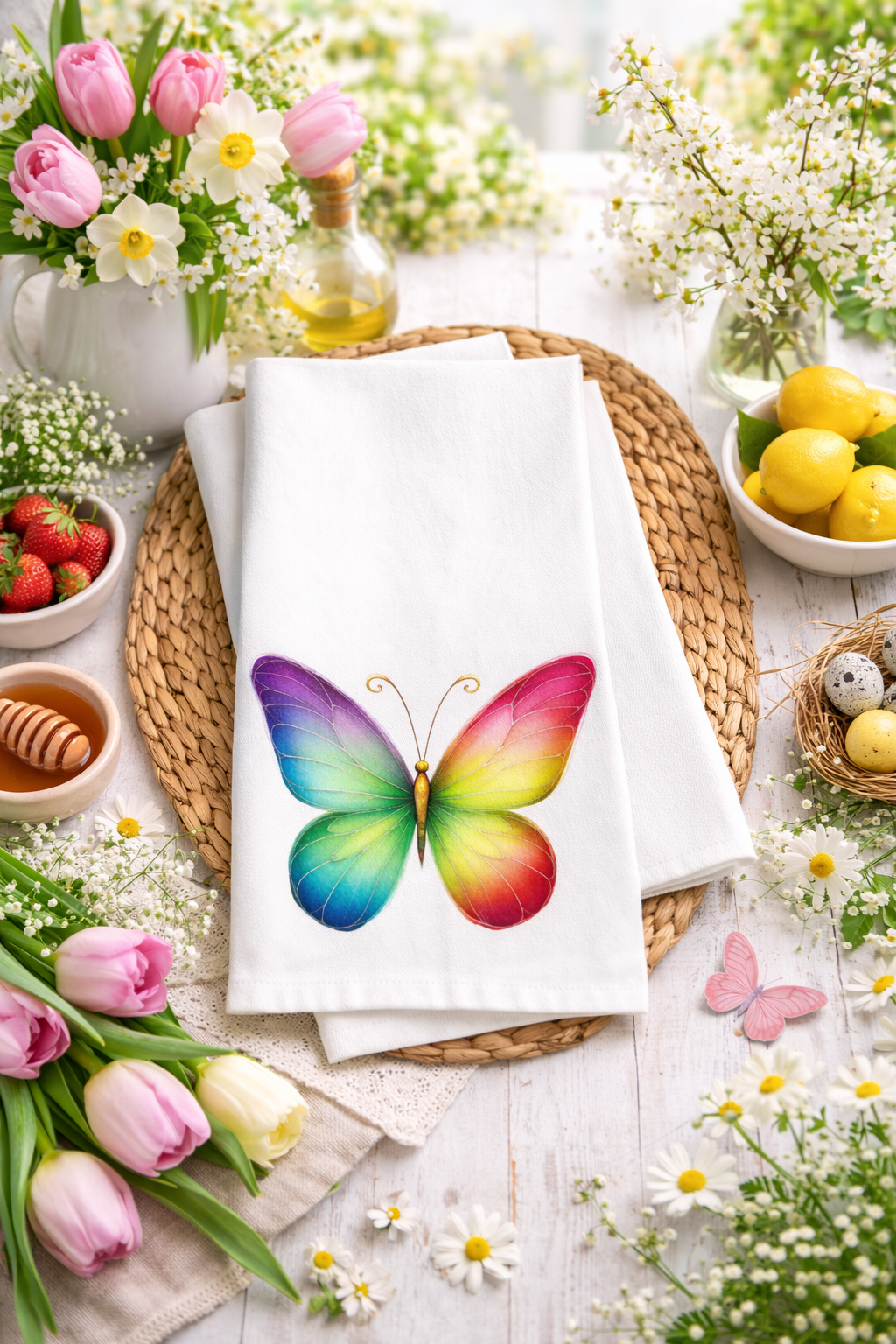 Spring Butterfly 7 Tea Towel