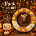 14 inch highland cow wreath