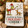 Grinch Cheer Tea Towel