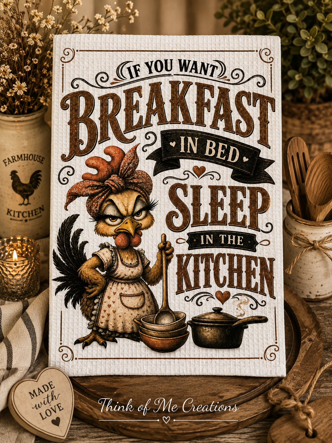 Breakfast in Bed Tea Towel