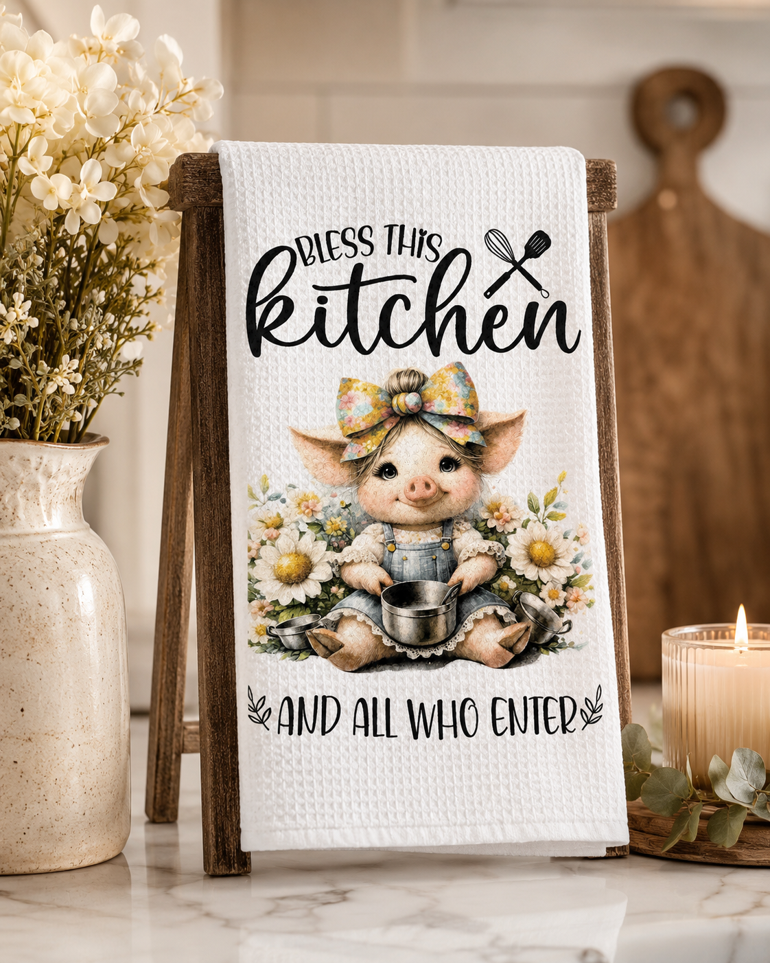 Bless This Kitchen Tea Towel