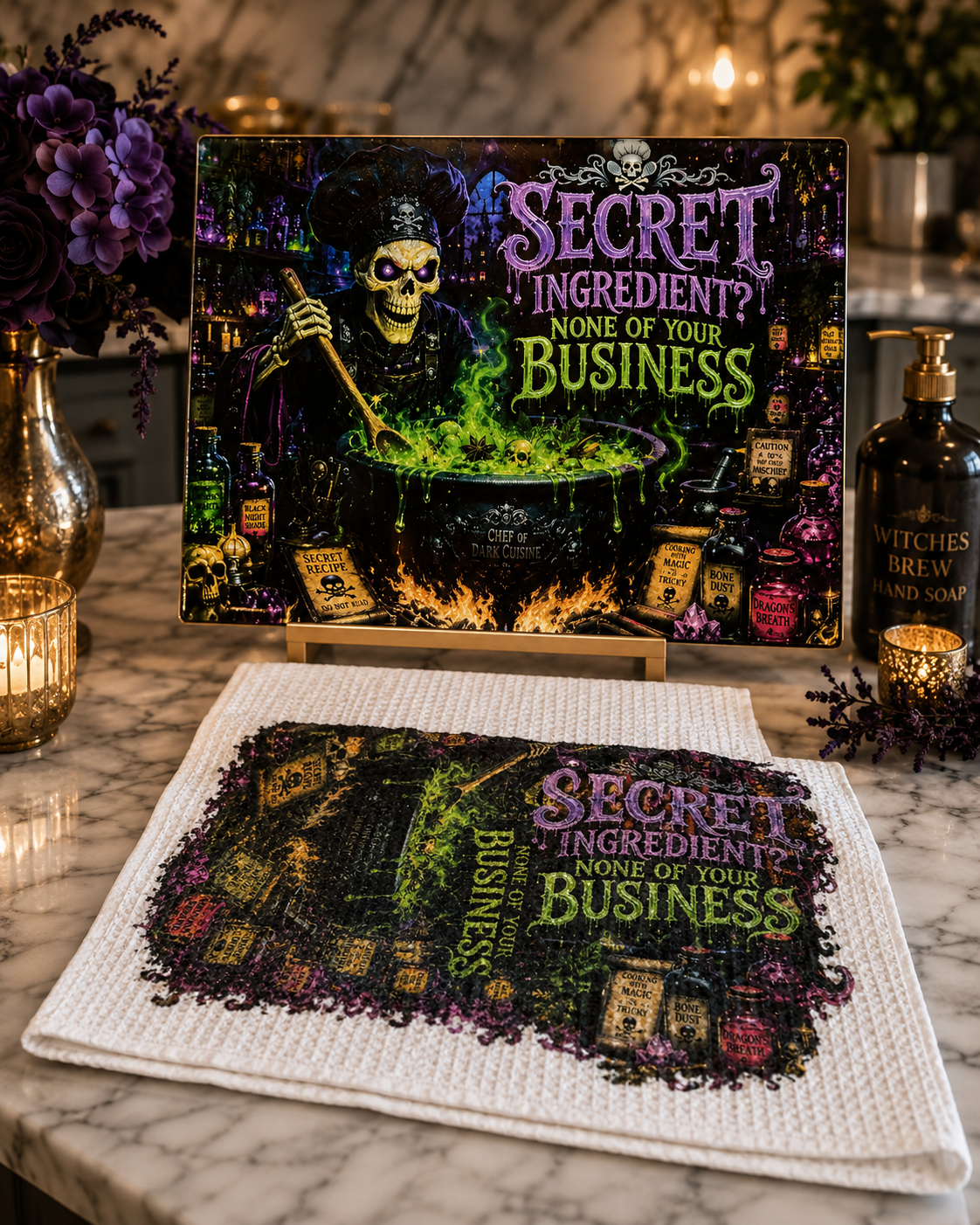 cutting board / Tea Towel Bundle Secret Ingredient