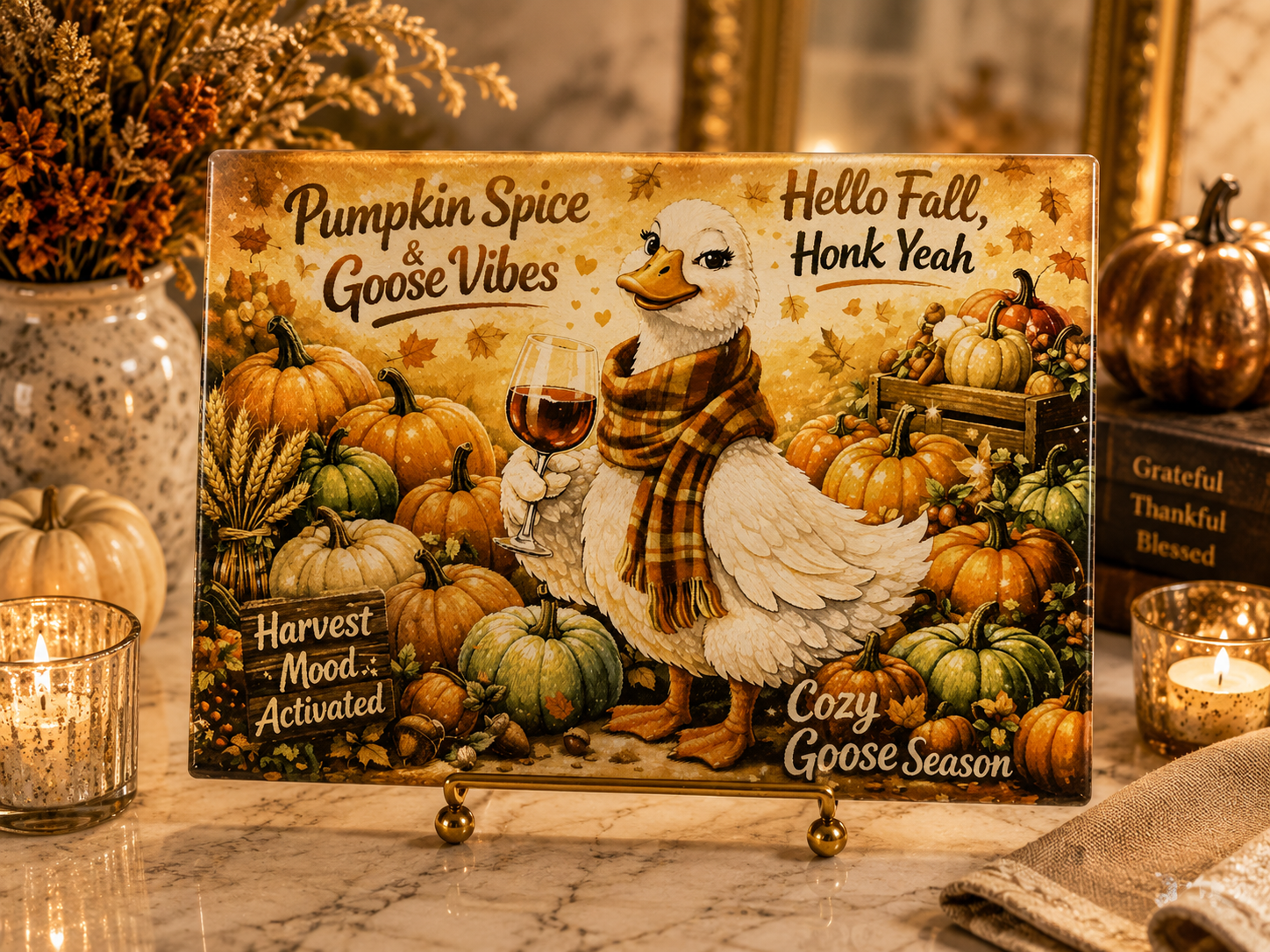 Pumpkin Spice Cutting Board
