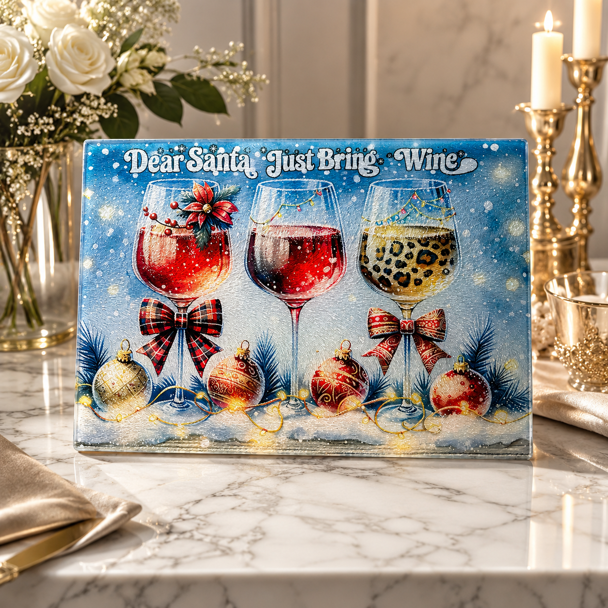dear santa 1 cutting board