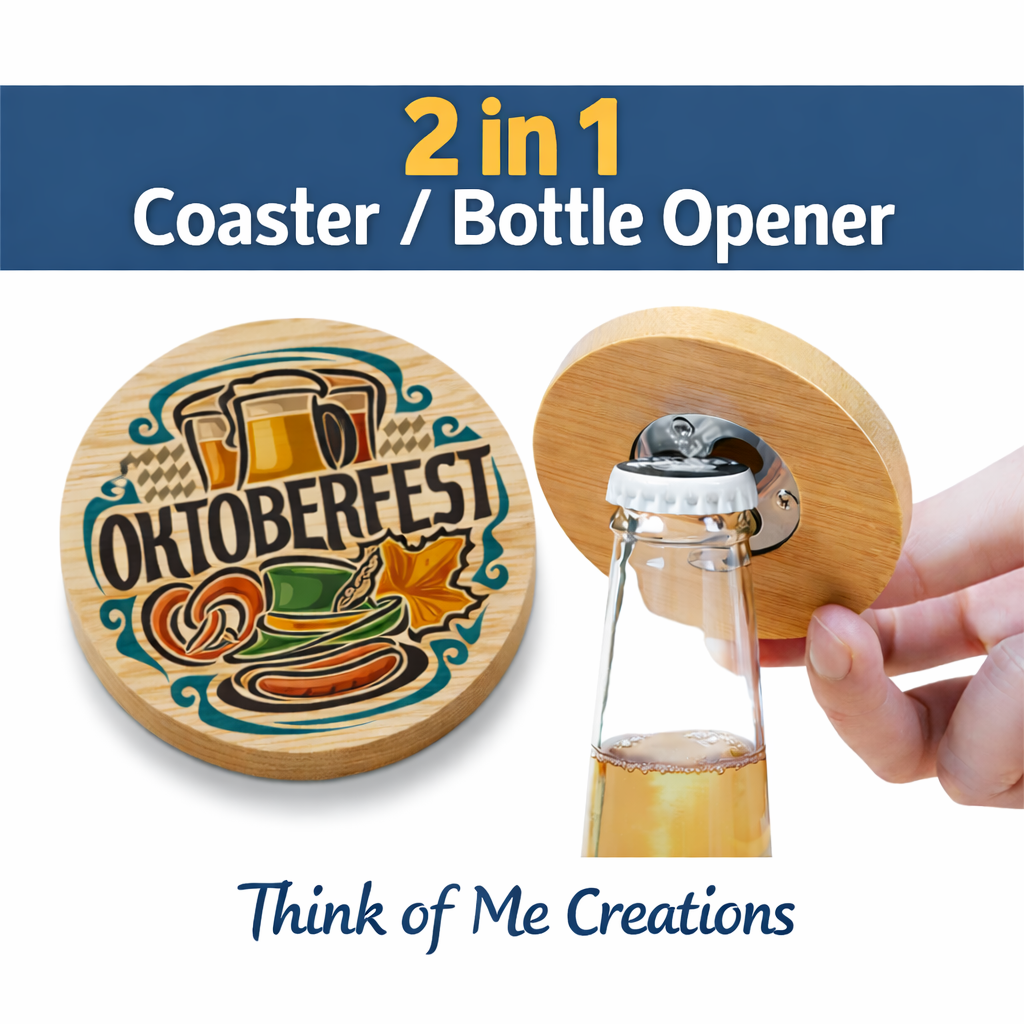 Custom 2 n 1 coaster / bottle opener