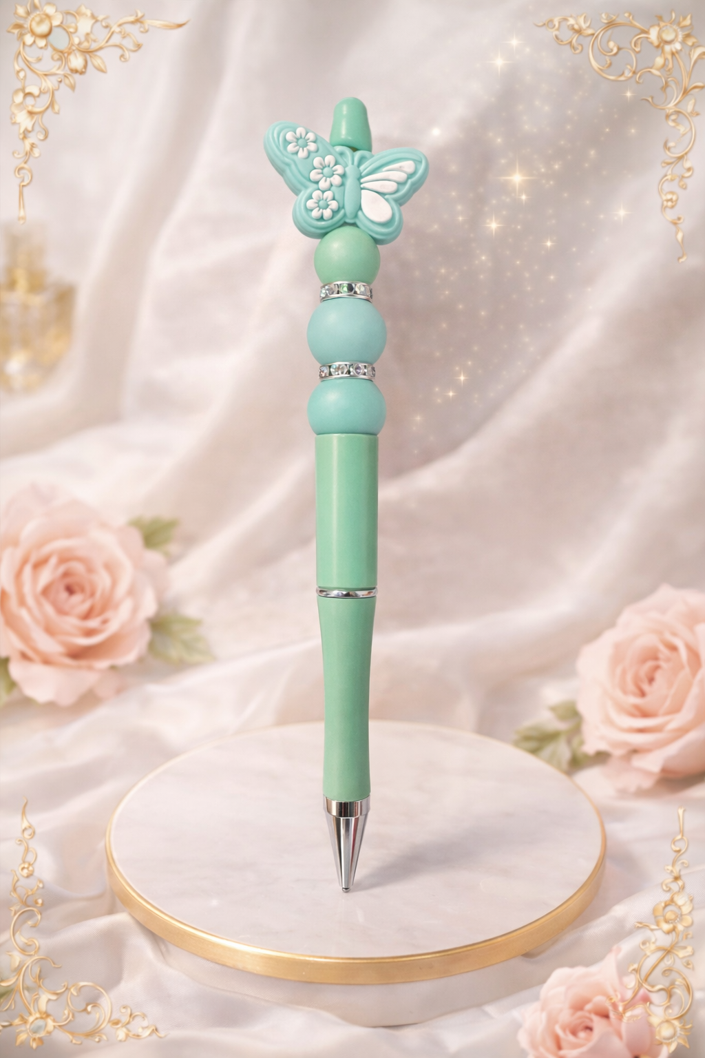 Pen Mint Green Butterfly