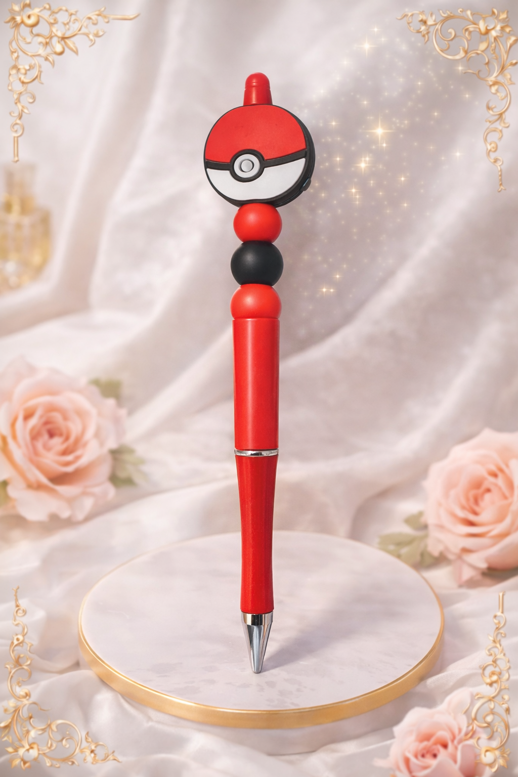 Pen red black ball