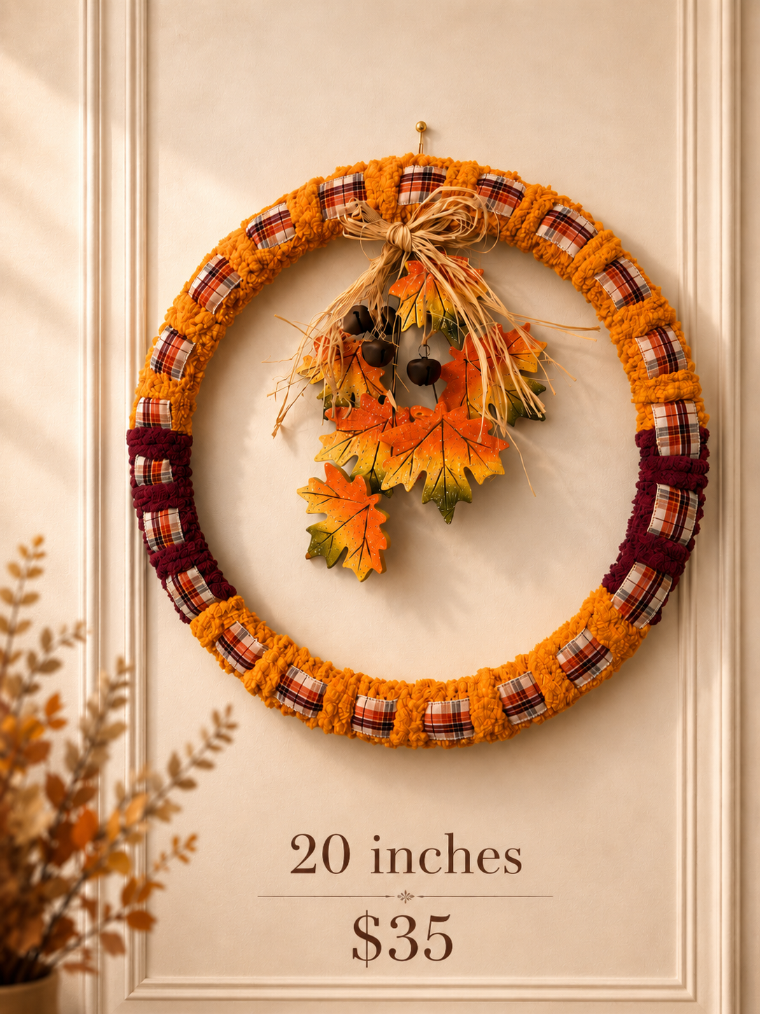 20 inch fall wreath