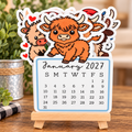 Desk Calendar 2027 highland cow