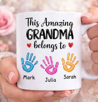 Grandma handprints 15oz Mug