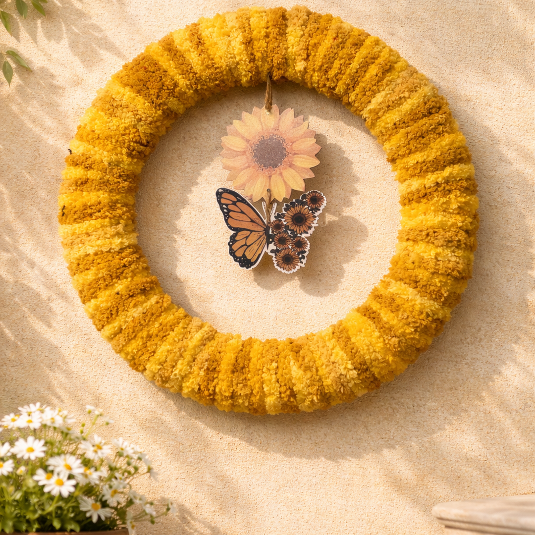 14 inch  Sunflower Wreath